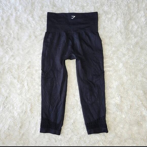 Gymshark Women's Energy Seamless High Waisted Leggings Black Small - Picture 3 of 6